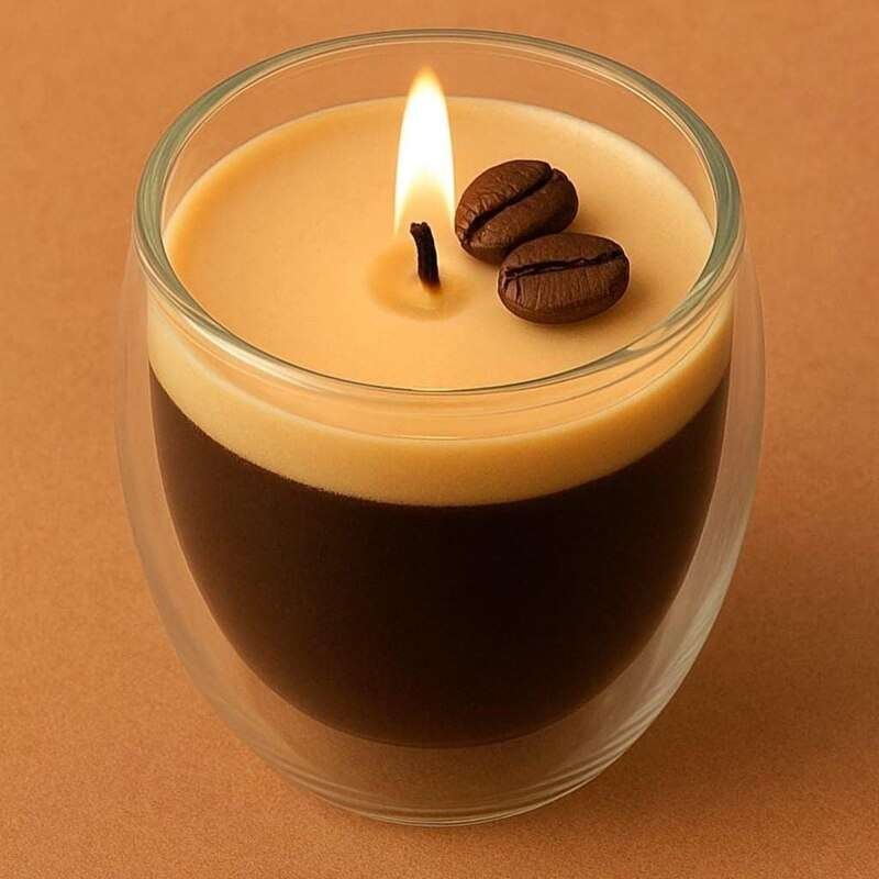 Handcrafted coffee candle in premium jar – Pavanea