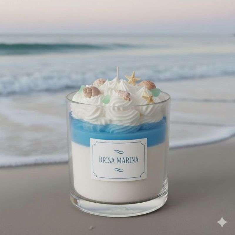 Handcrafted ocean candle in premium jar – Pavanea