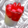 Luxury strawberry scented candle for home décor