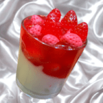 Luxury strawberry scented candle for home décor